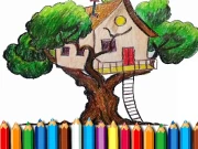 Tree House Coloring Book Online Art Games on taptohit.com