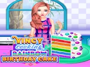 Vincy Cooking Rainbow Birthday Cake Online Cooking Games on taptohit.com