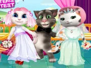White Kittens Bride Contest Online Dress-up Games on taptohit.com